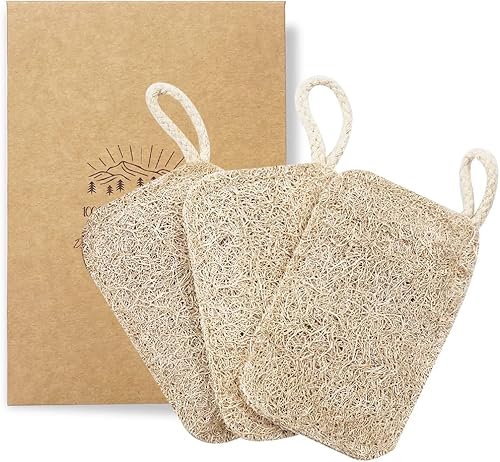 Miniatura 1 de Esponja para plato de lufa, almohadilla facial exfoliante natural, almohadilla de baño natural, planta de lufa compostable 100% natural, exfoliante