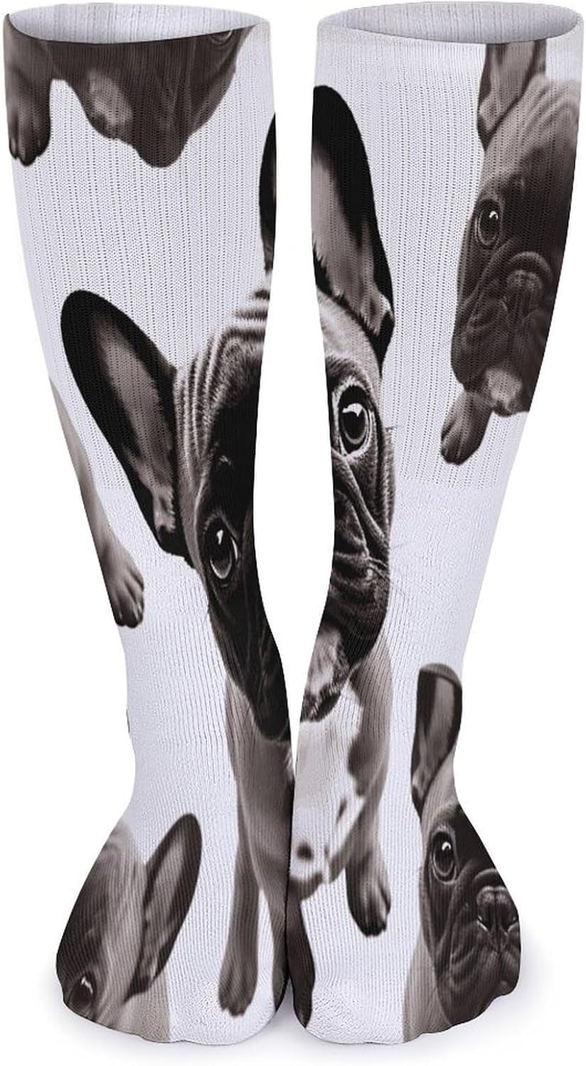 French Bulldog2 Stocking - Cute Casual Long Athletic,Crew Sock for Men Women,Running Socks Soft Breathable for Gift