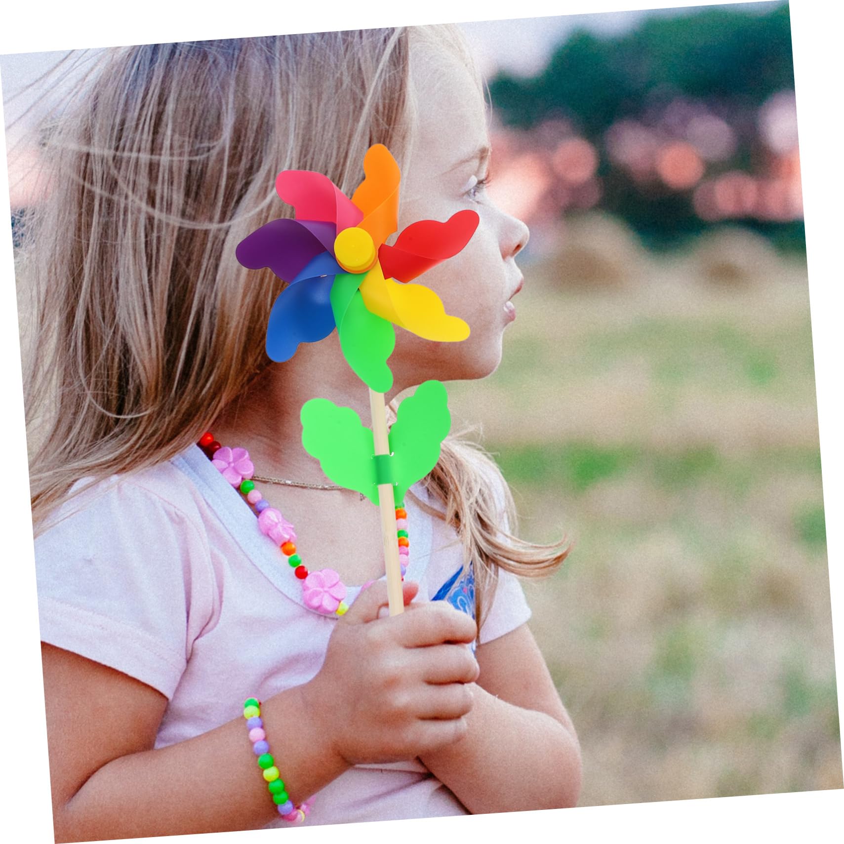 VICASKY Girandole Colorate da Giardino 12 Pezzi in Plastica Leggere e Facili da Tenere per Decorazioni Esterne e Giochi per Bambini