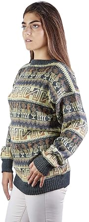 Alpaca Wool Sweater Women | Alpaca Wool Cardigan Women | Warm & Soft Alpaca Sweaters Women | Alpaka Fair Isle Sweater