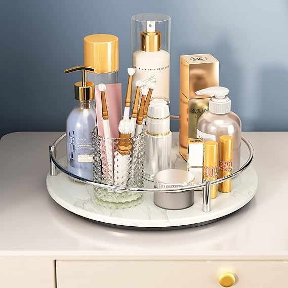 Makeup Organizer, Rotating Cosmetic Display Case, Lazy
