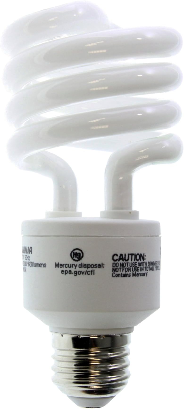 Sylvania CF23EL/MINITWIST Light Bulb, 23W Medium Base Electronic Compact Fluorescent - Warm White