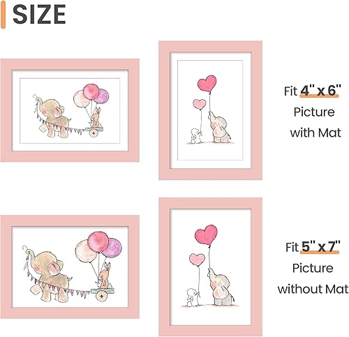 Vista 375 de upsimples - Portarretratos de 8.5 x 11 pulgadas, para fotos de 6 x 8 pulgadas con paspartú o de 8.5 x 11 pulgadas sin paspartú, marcos de fotos