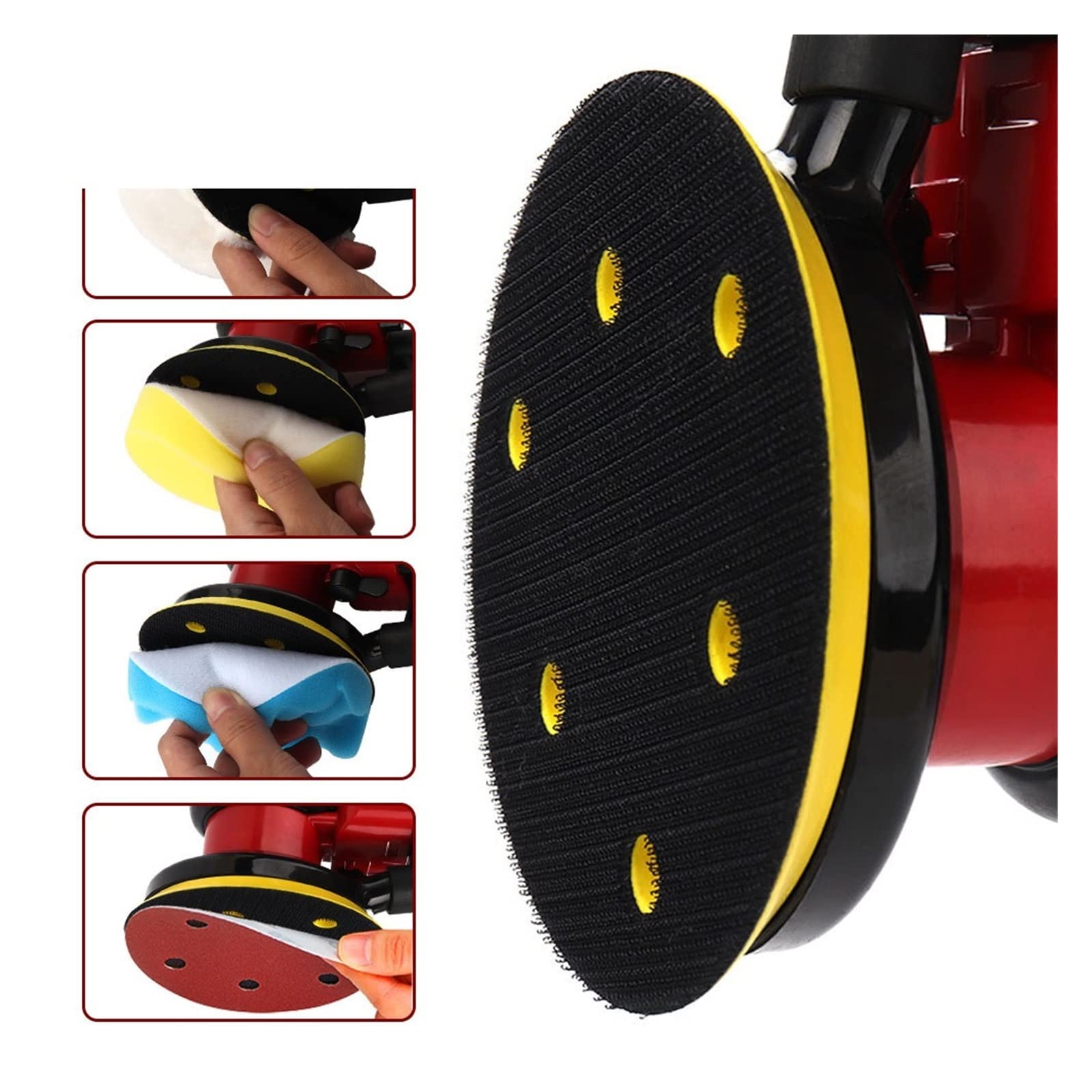 Polerka buforowa, pneumatyczna szlifierka oscylacyjna 125 mm / 150 , mimośrodowa próżniowa, 12 500 obr./min ,Wysoka wydajność(5 In Vacuum Sander)