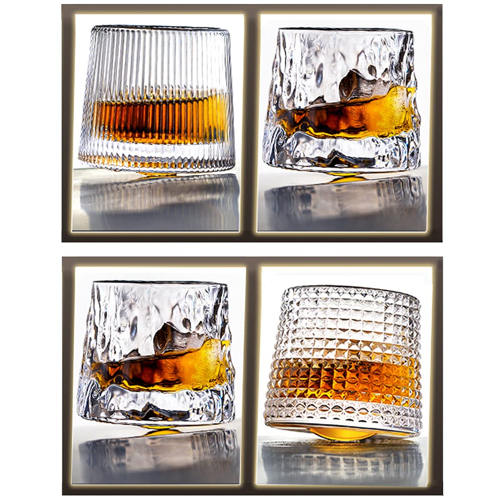 Buy Moryimi Crystal Whiskey Glasses, 5 OZ Scotch Glasses Set of 4, Old