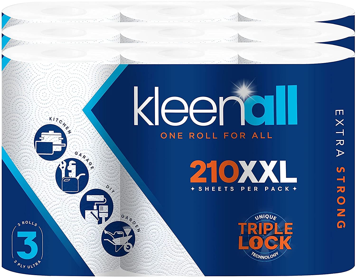 L&H™: Kleen -All Kitchen Tissue Roll with Triple Lock (Pack of 24)|| UK Supplier