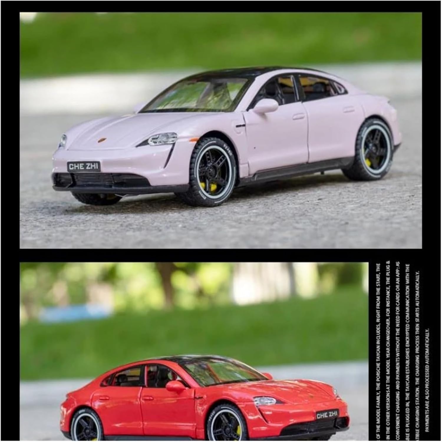Decorative car Model 1:32 for Taycan Die-cast Alloy Car Model Suitable for Decoration Decorate Office for Decoration(White)