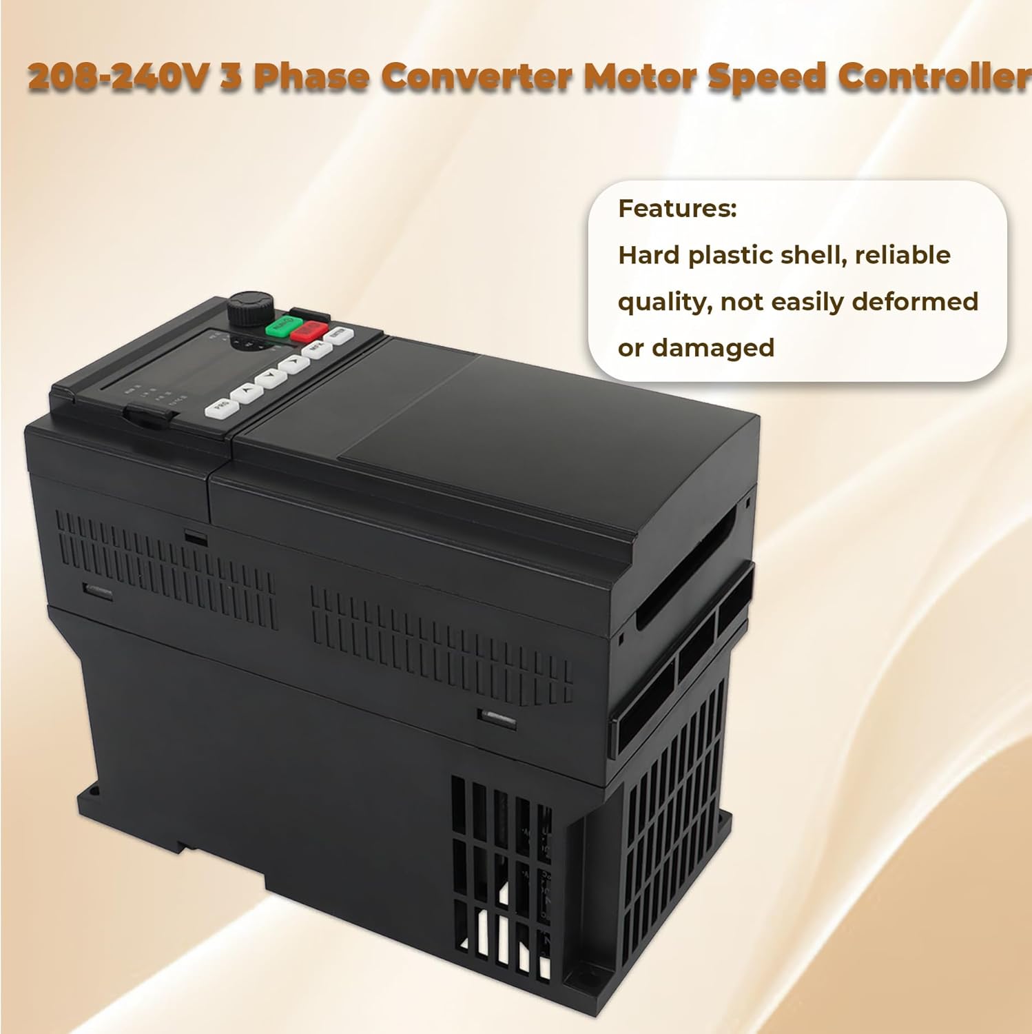 kimllier 7.5KW 10HP Variable Frequency Drive 220V 1 or 3 Phase to 208-240V 3 Phase Converter Motor Speed Controller