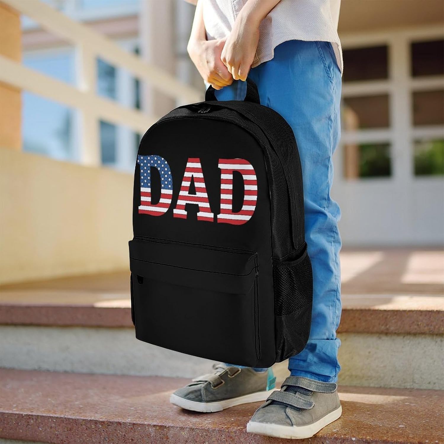 U.S. Flag DAD Backpack Lightweight Backpacks Work Bag