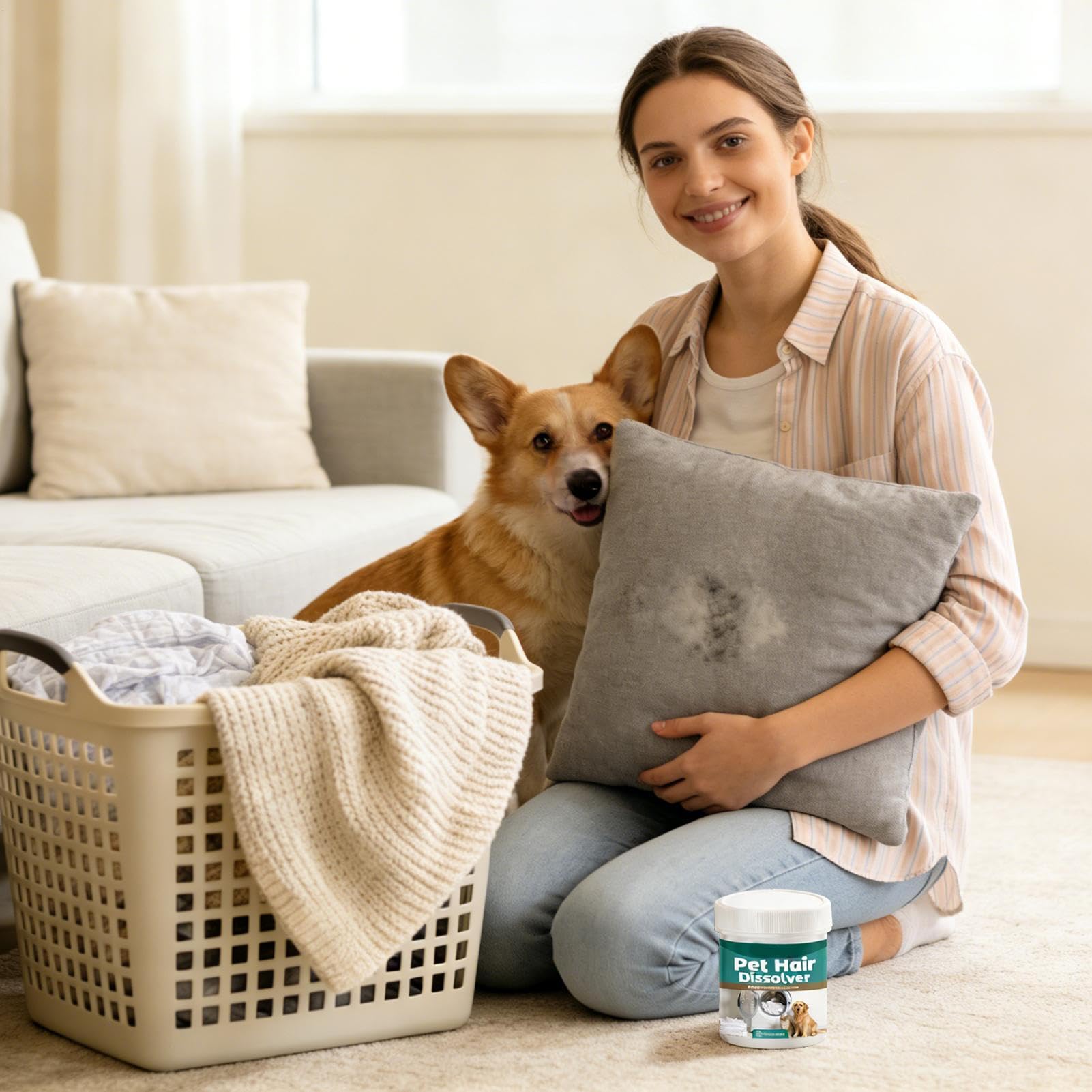 Disolvente de Pelo de Mascotas para Lavadora, disolvente de Pelo de Mascotas Seguro y Suave para Ropa, Textiles, Agente disolvente Multiusos, fórmula de Limpieza Profunda, Ideal para Eliminar el — view 7