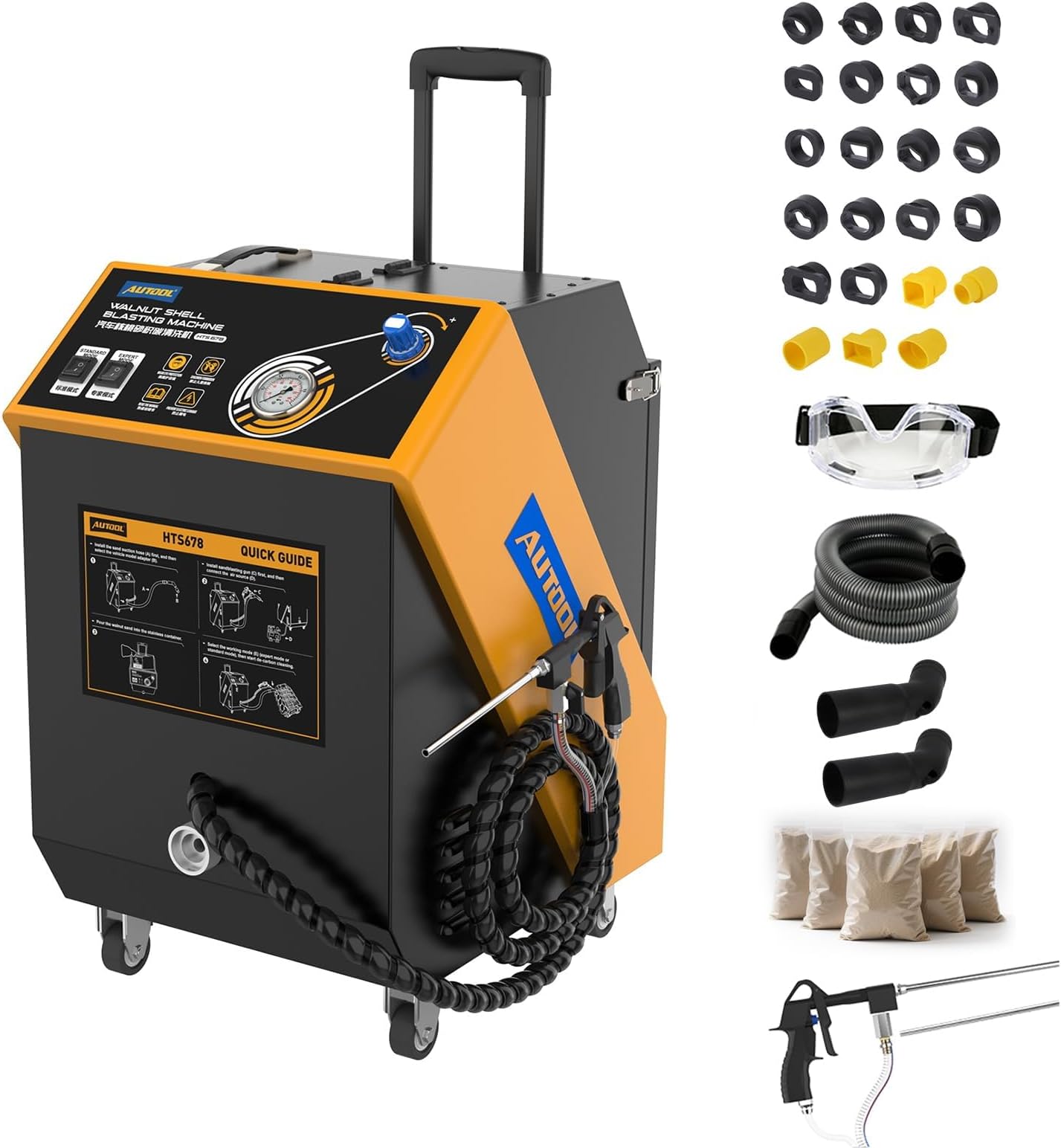 Automotive Engine Intake Pipe Valve Clean Machine Valvetronic System Walnut Powder Sand Carbon Deposits Cleaner AUTO Fuel Cleaning Tools