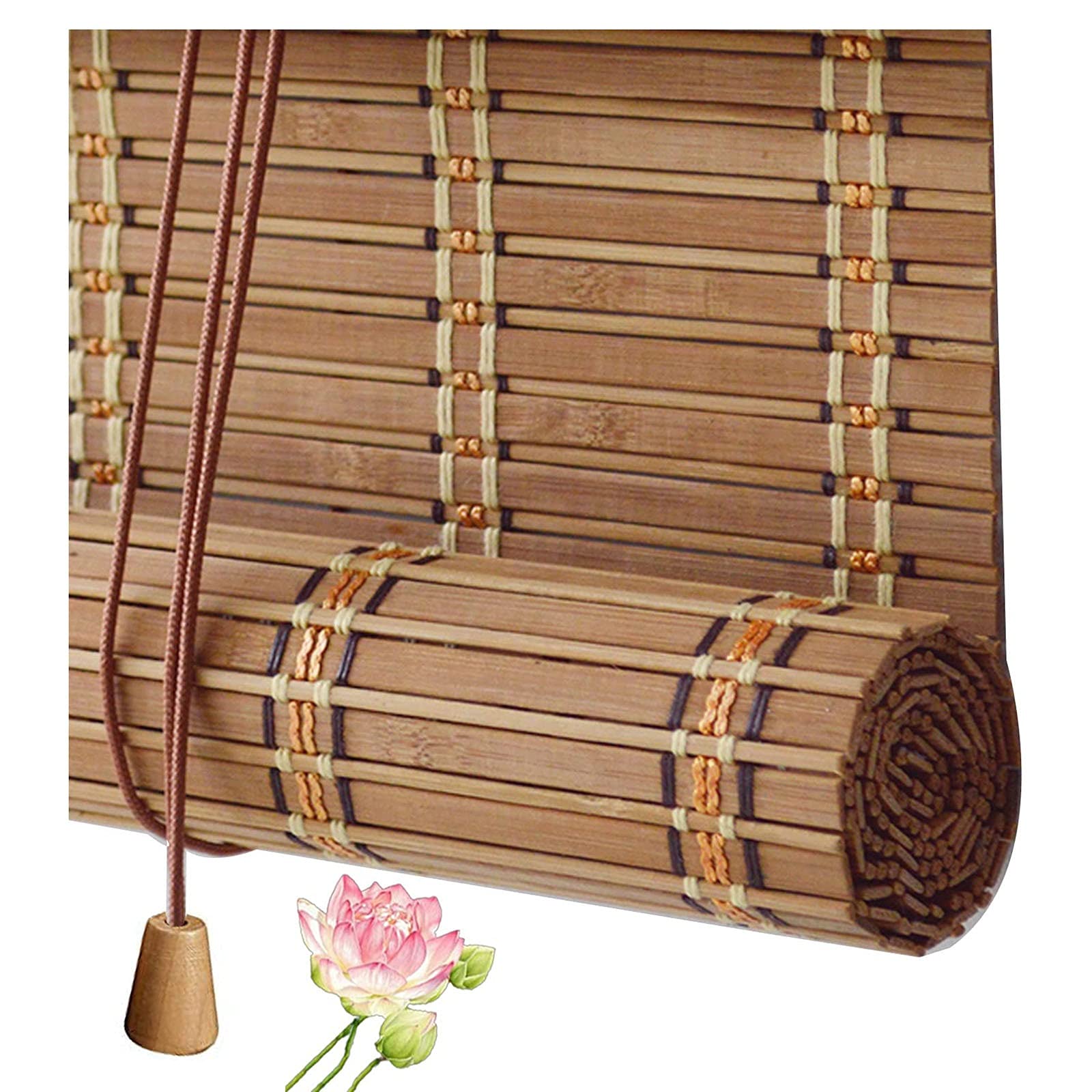 Zewnętrzne rolety bambusowe, filtrowanie światła, dla prywatności, niestandardowy rozmiar, szer. 150 x wys. 230 cm, idealne do kuchni, ogrodu, pawilonu, zasłony chroniące przed słońcem