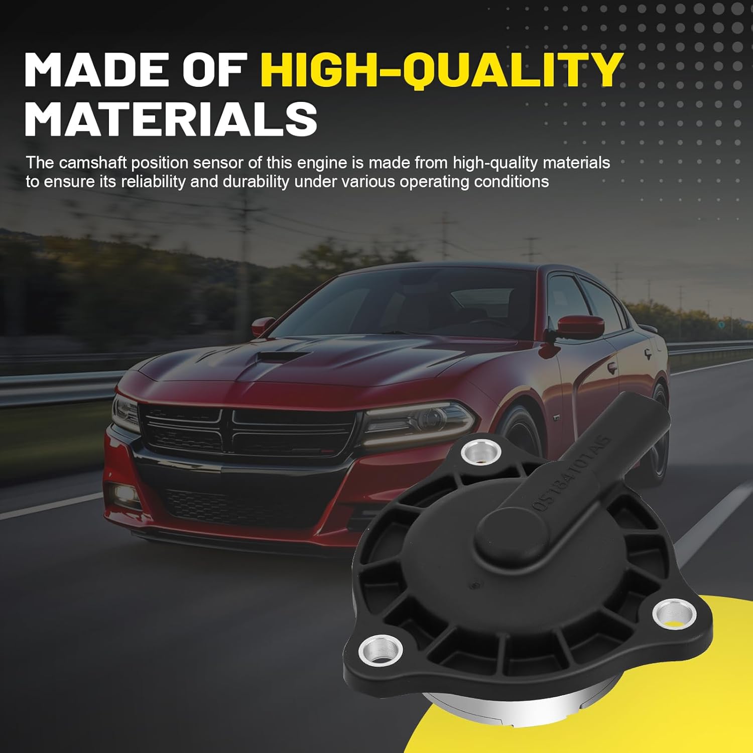 5184101AG Engine Camshaft Cam Phaser Actuator Position Sensor Fit for Chrysler 200 300 Dodge Challenger Wrangler Ram 1500 3.6L (2011-2021) - Replaces 05184101AG 05184101AH 918-803, 4 Pack