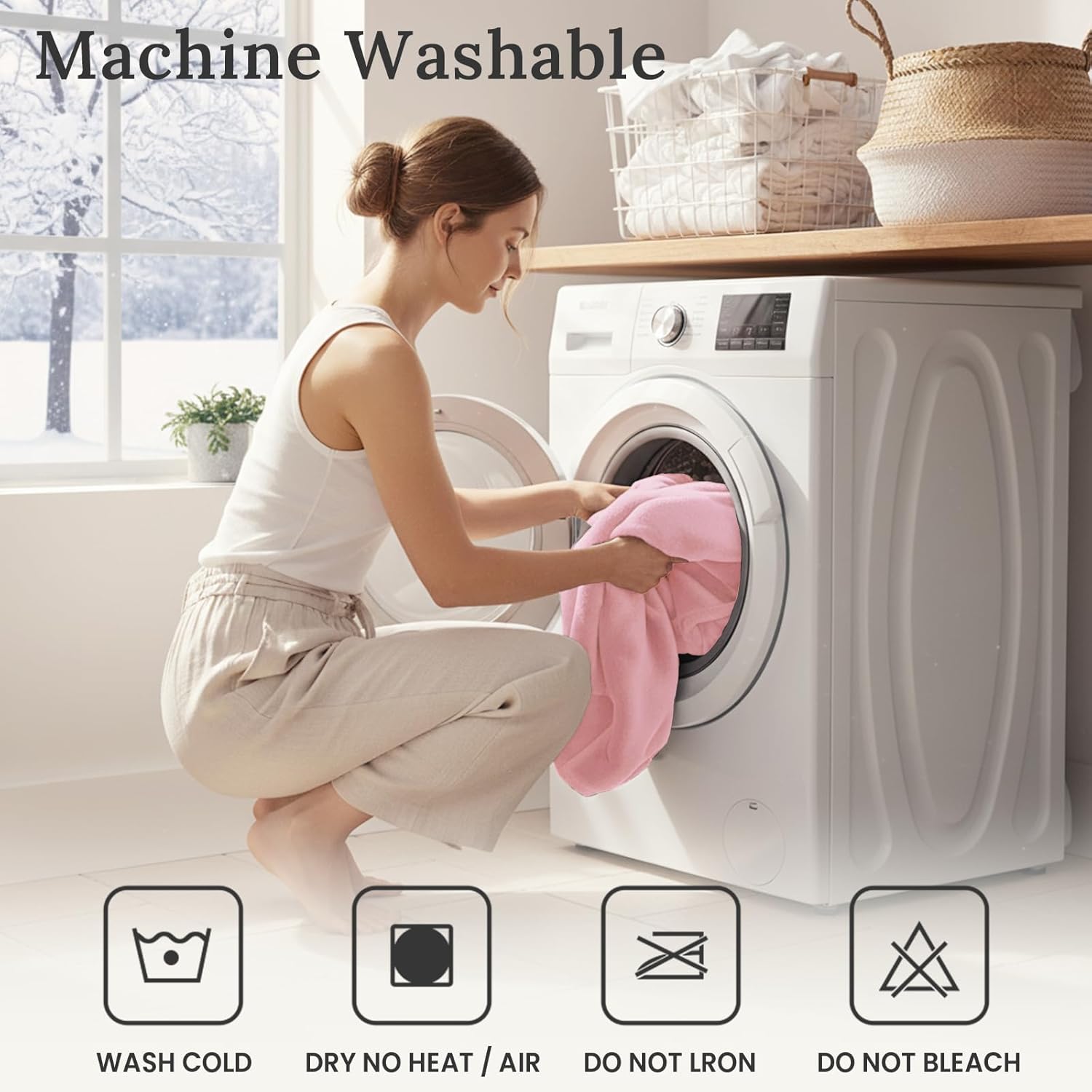 Sasttie Fluffy Comforter Set Twin/Twin-XL 2 Pieces - Super Soft & Fuzzy Pink Comforter Set for Winter Warm Fleece Bedding, 1 Luxury Heavy Faux Fur Down Alternative Comforter with 1 Pillow Case - Image 8