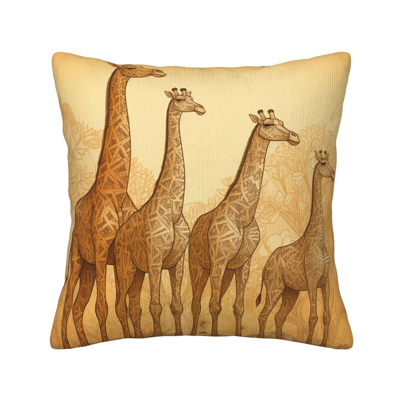 Housse de coussin velours côtelé doux 50x50 cm anti-plis