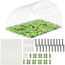Gardening Greenhouse U-Shaped Ring Pipe Stake Kit - Elevated Flowerbed DIY Garden Hoop Set Best Arch Fiber Rods for Indoor and Outdoor Greenhouse | Garden Greenhouse Tunnels and Gardening Pillars