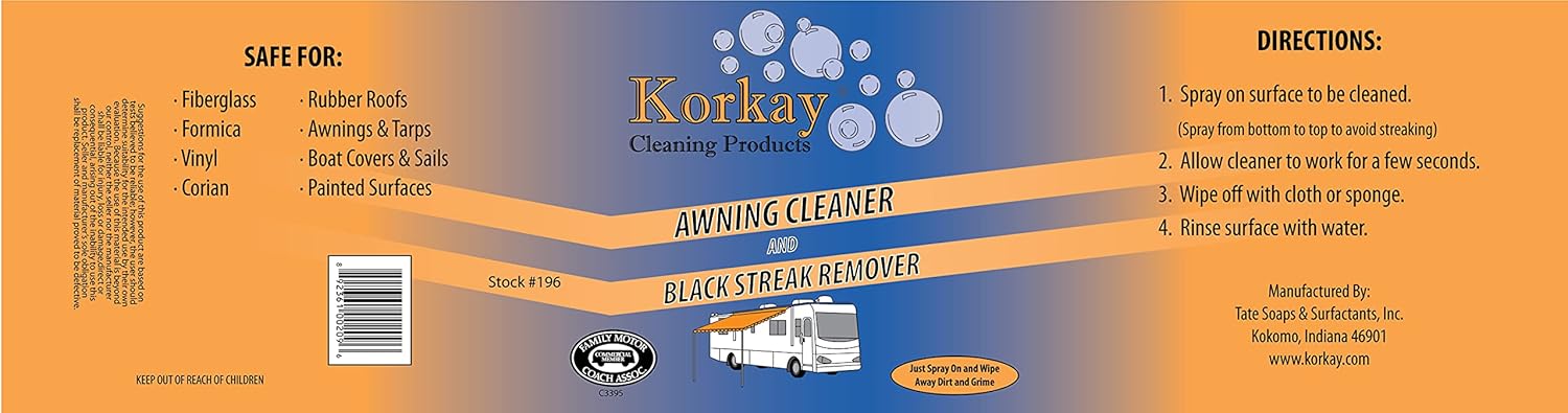Awning Cleaner and Black Streak Remover 1 Gallon Bottle