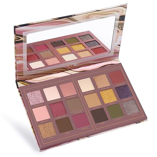 Miniatura 7 de Paleta de sombras de ojos mate Pro de 18 colores pigmentados con purpurina paleta de sombras de ojos mezclable de larga duración impermeable