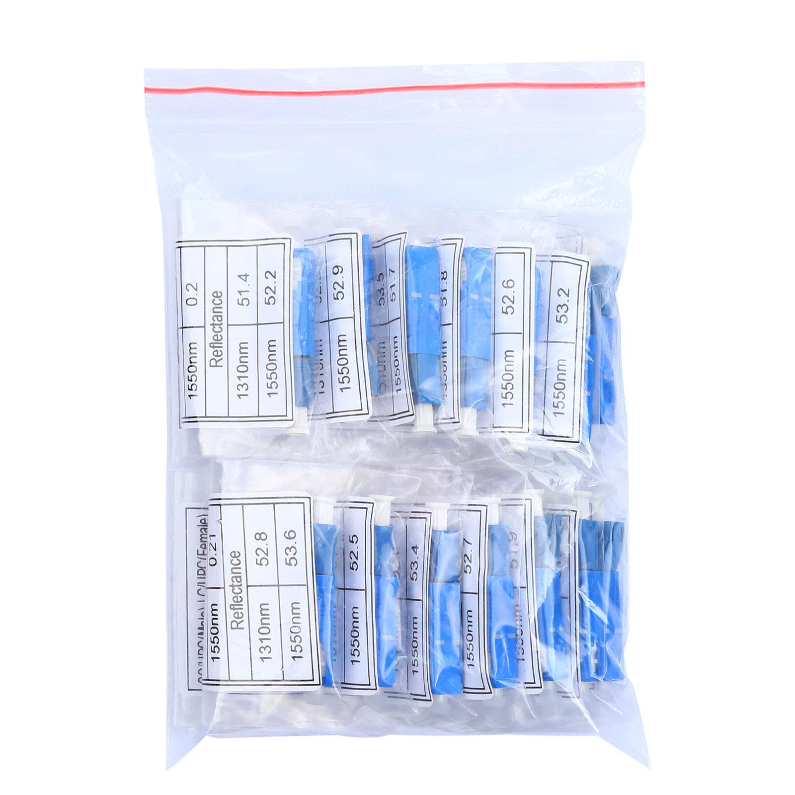 1 x ~ 100 Stück Stecker Single Mode 9/125 m SC Stecker auf LC Buchse Konverter Hybrid Fiber Optic Simplex Fiber Optic Adapter (20 Stück)