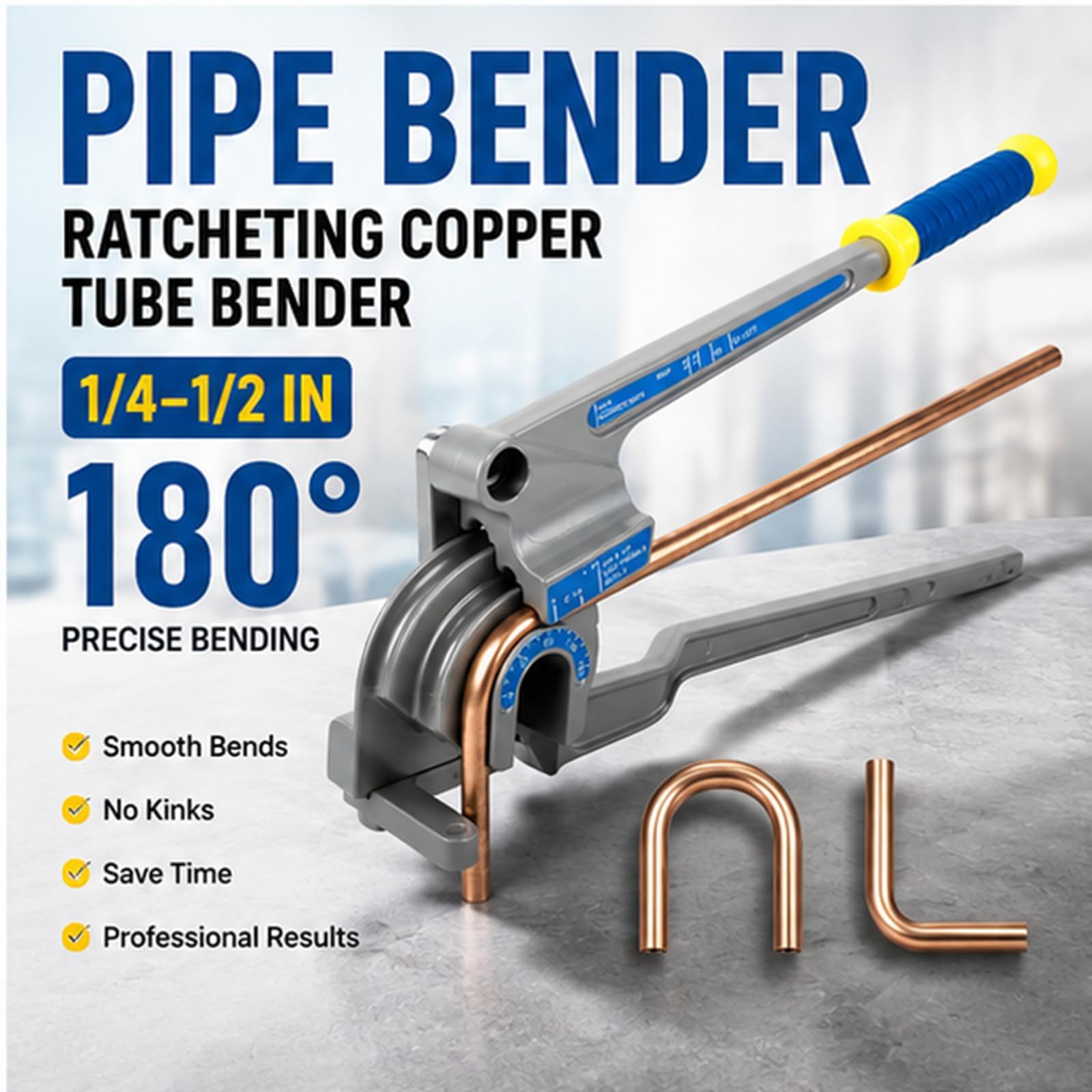 herramienta para doblar tubos con trinquete de 1/4", 3/8", 1/2"