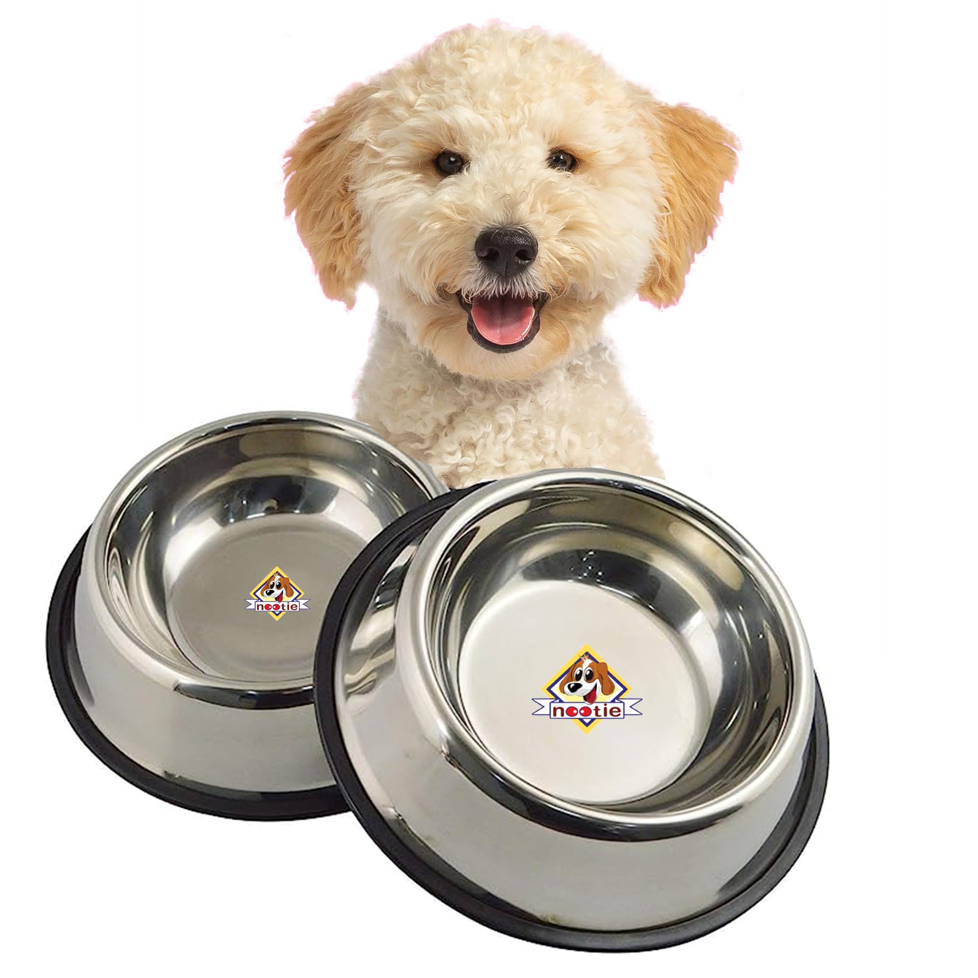 Nootie Stainless Steel Dog Bowl Small, Small, 500 milliL with Set of 2 (B084QX6FM3) Amazon Price History, Amazon Price Tracker