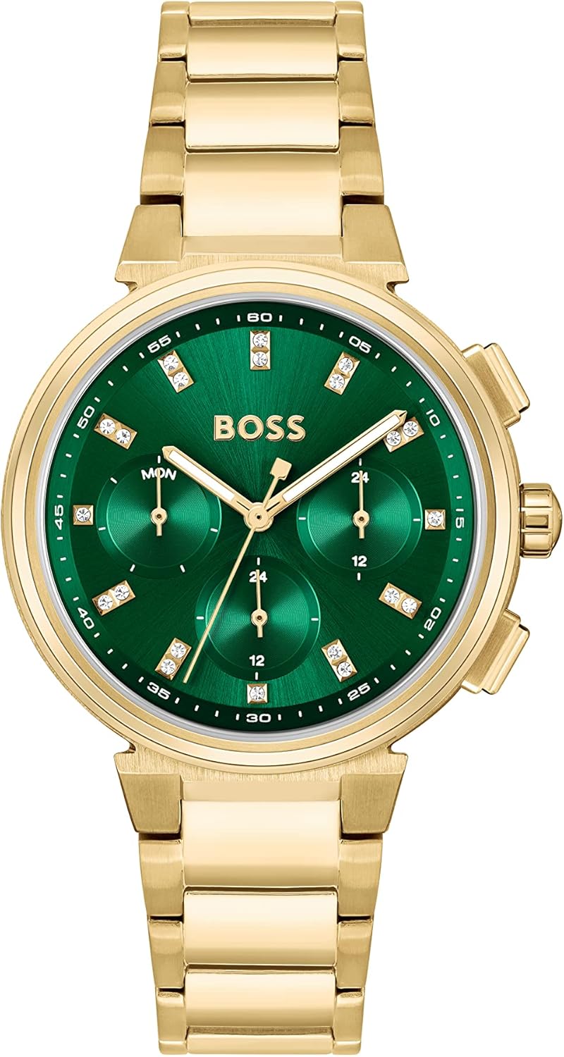 Boss Orologio Analogico Multifunzione al Quarzo da Donna con Cinturino in Acciaio Inossidabile Dorato - 1502679 Boss Orologio Analogico Multifunzione al Quarzo da Donna con Cinturino in Acciaio Inossidabile Dorato - 1502679