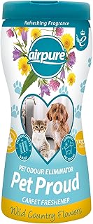 airpure PET Proud Carpet Freshener, Odour Eliminator, Flowers Fragrance, White