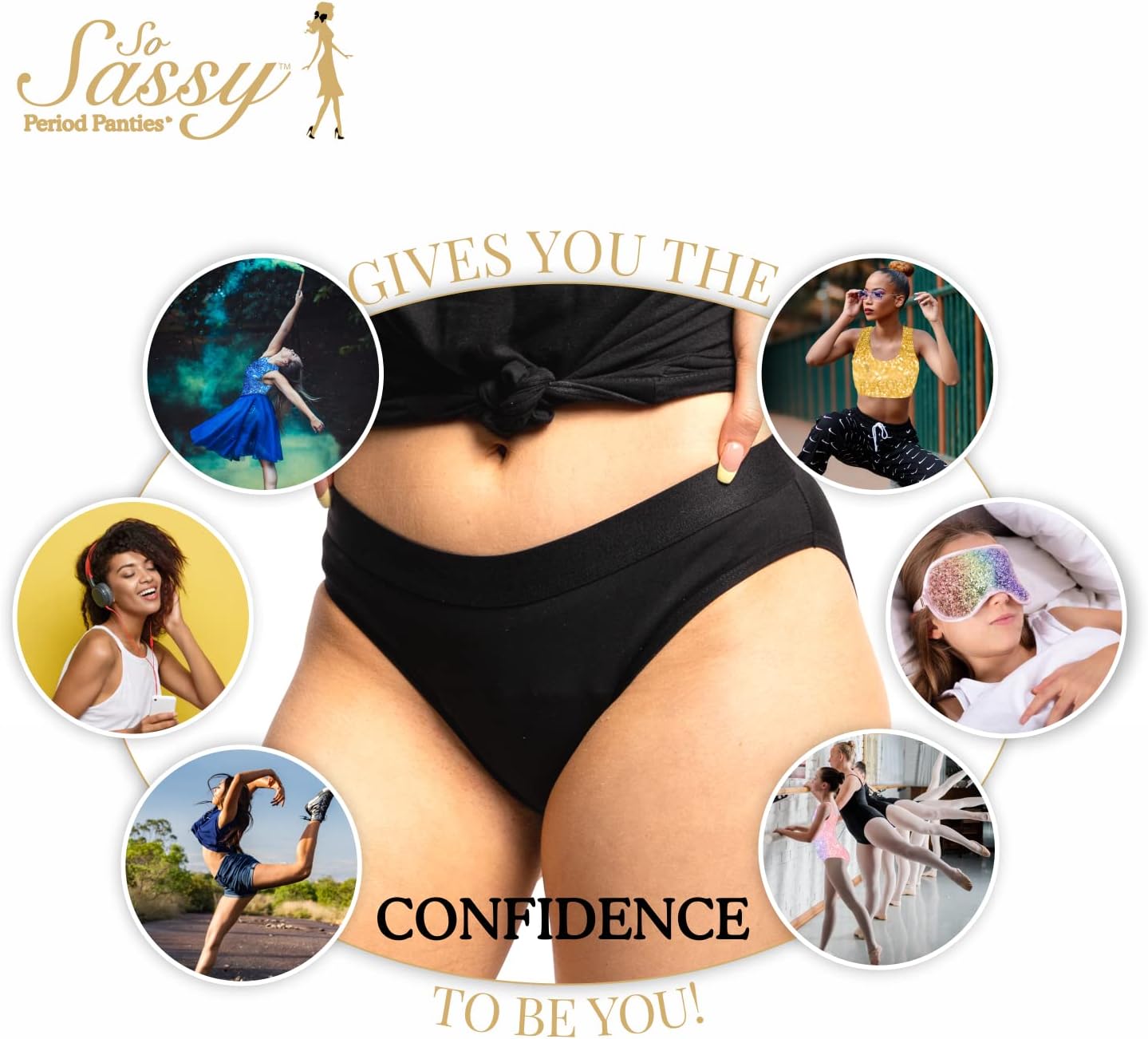 Women Period Underwear Breathable High Absorbency Menstrual Panties Leakproof Cotton Bikini Panty 3 Pack - Image 6