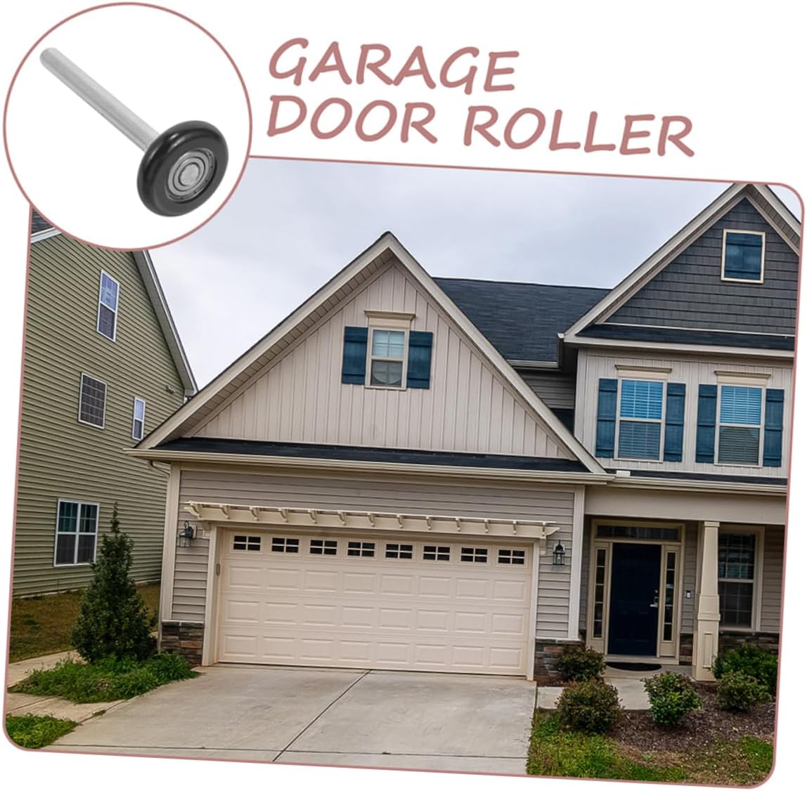 Veemoon 2pcs Garage Door Replacement Rollers Nylon Rollers Precision Bearings Smooth Quiet Operation Door Hardware
