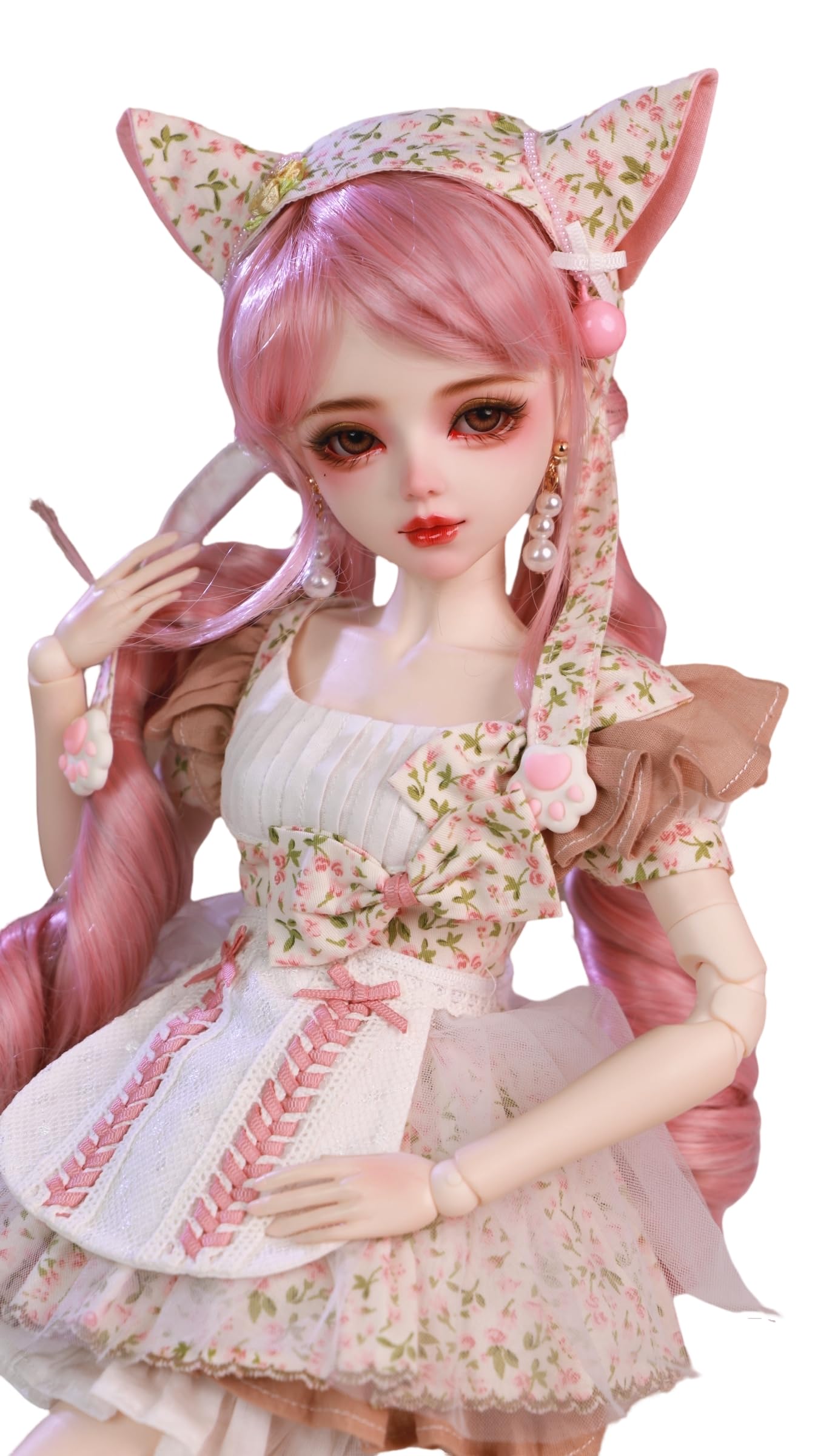 BJDドール　ピンクフリル Amazon.com: VLEYAN Hand-Painted BJD Doll 1/3,22.8 inches(56cm
