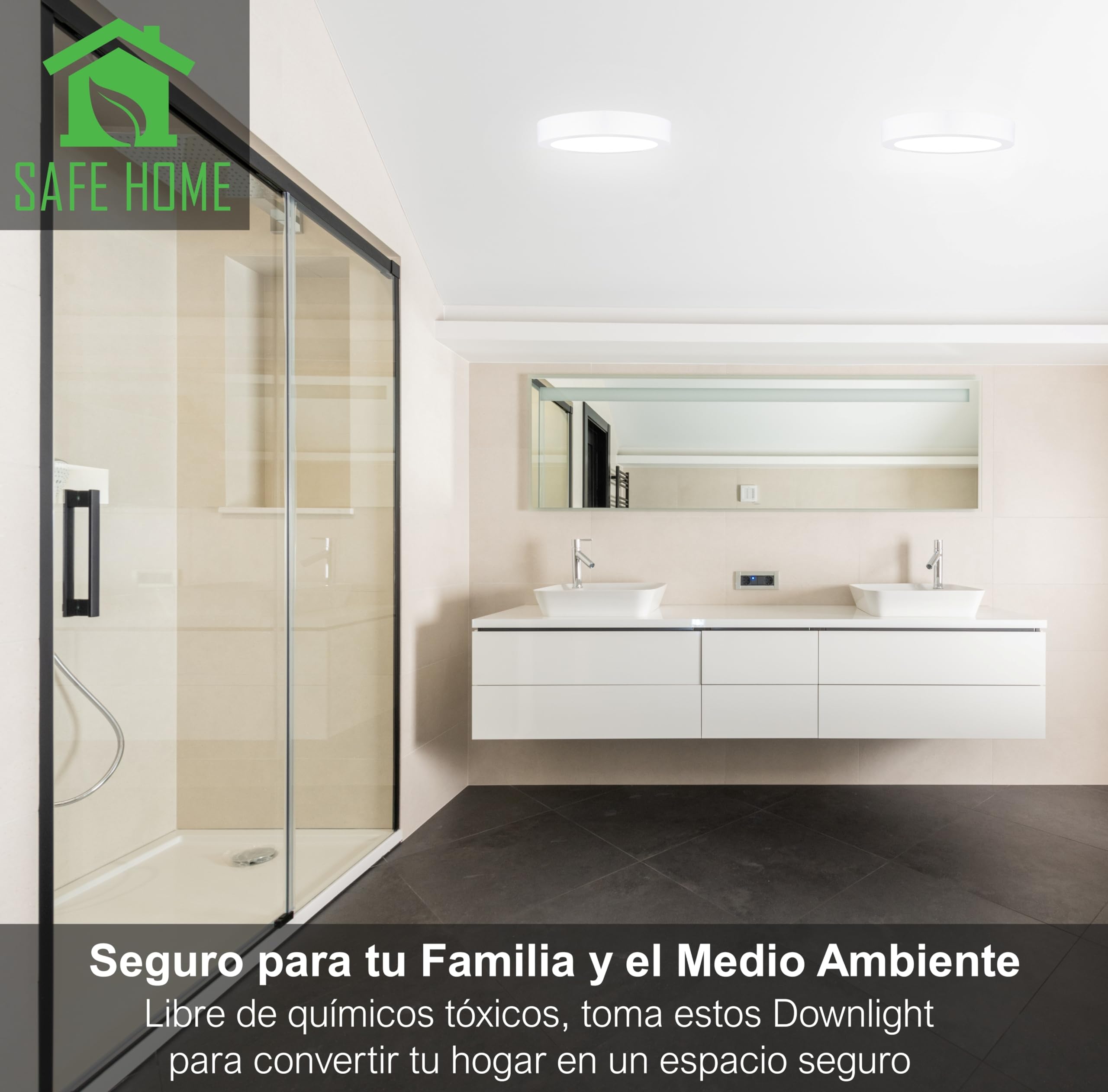 CLAR - Downlight LED Techo Superficie 20W, Plafón de Techo para Cocina o Baño, Luz Blanca Neutra 4000K, Lámpara de Techo (Pack 10)