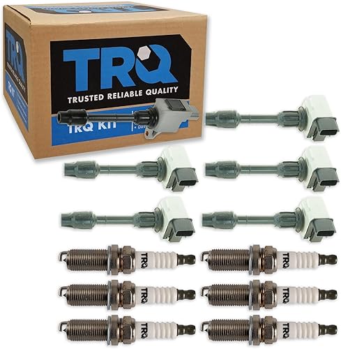 Miniatura 94 de TRQ Kit de bobina de encendido y bujía Iridium 12 piezas compatible con Ford Explorer 2020-2021 Police Interceptor Utility Lincoln Aviator con V6