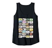 Cassette Tapes Mixtapes 1980s Radio Music Graphic Print Tank Top