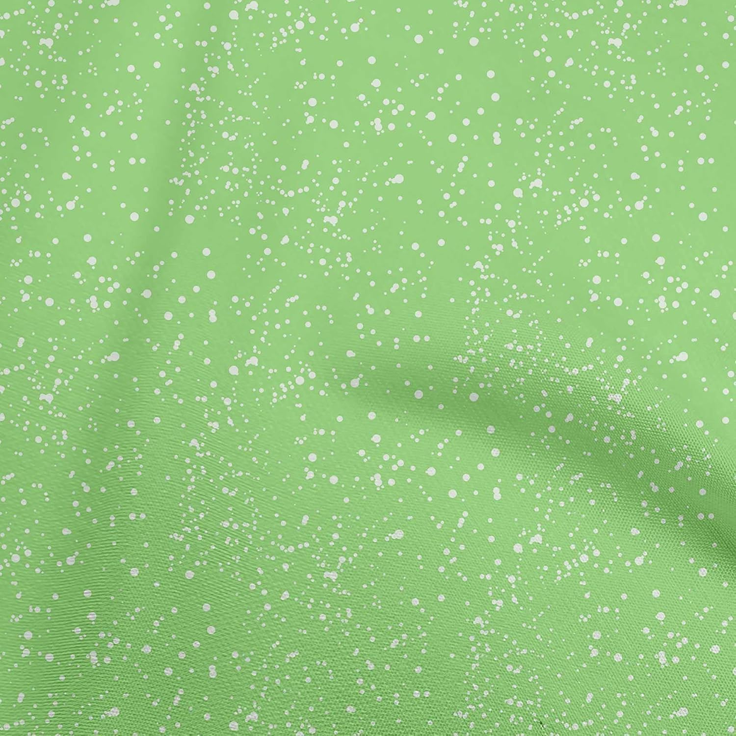 oneOone Viscose Chiffon Light Green Fabric Dot Sewing Material Print Fabric by The Yard 42 Inch Wide