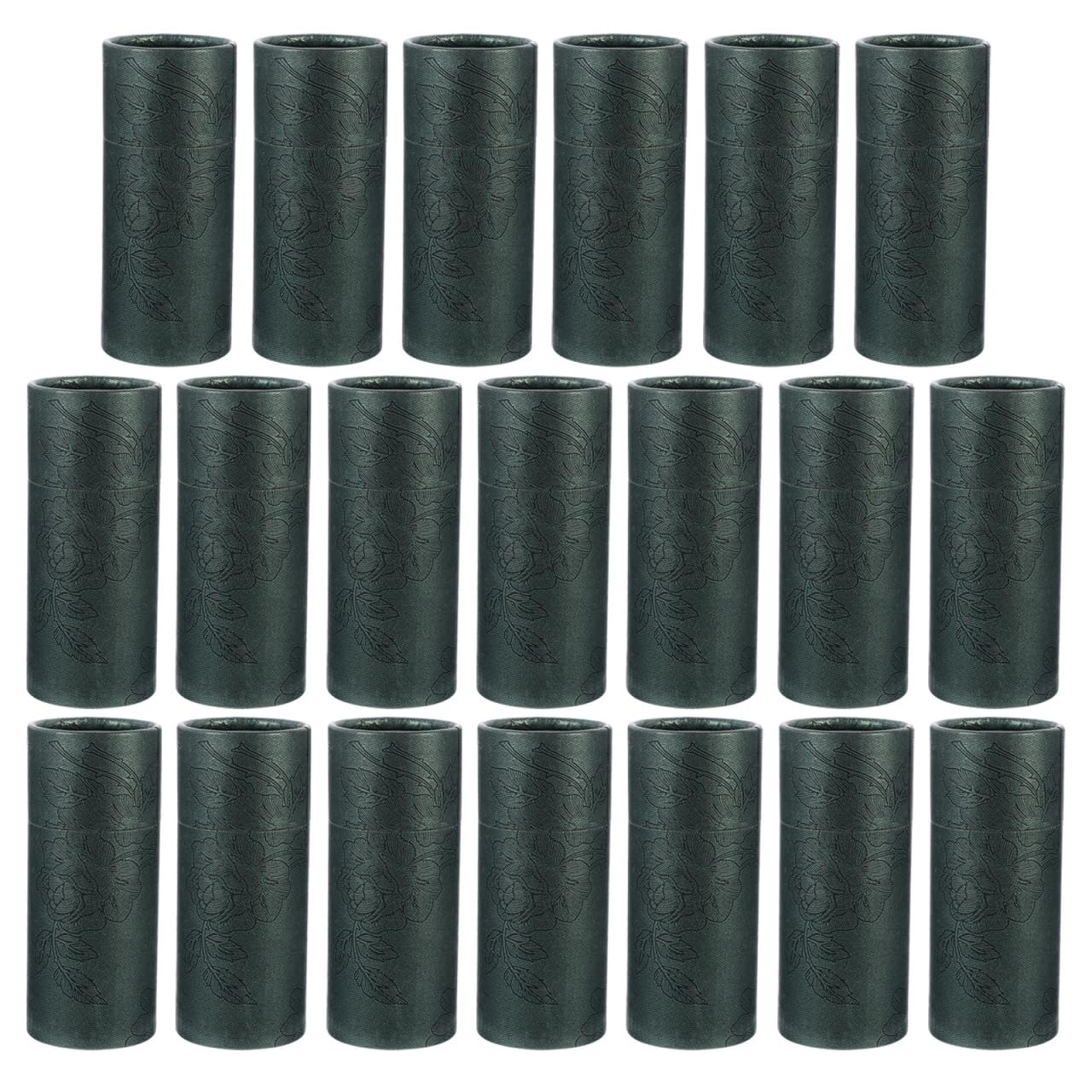 Healifty Kraft Paper Cylinder Packaging Boxes 20Pcs 4.2X1.7 Inch Round Tubes for 30Ml Essential Oil Bottles Tea Incense Storage and Crafts