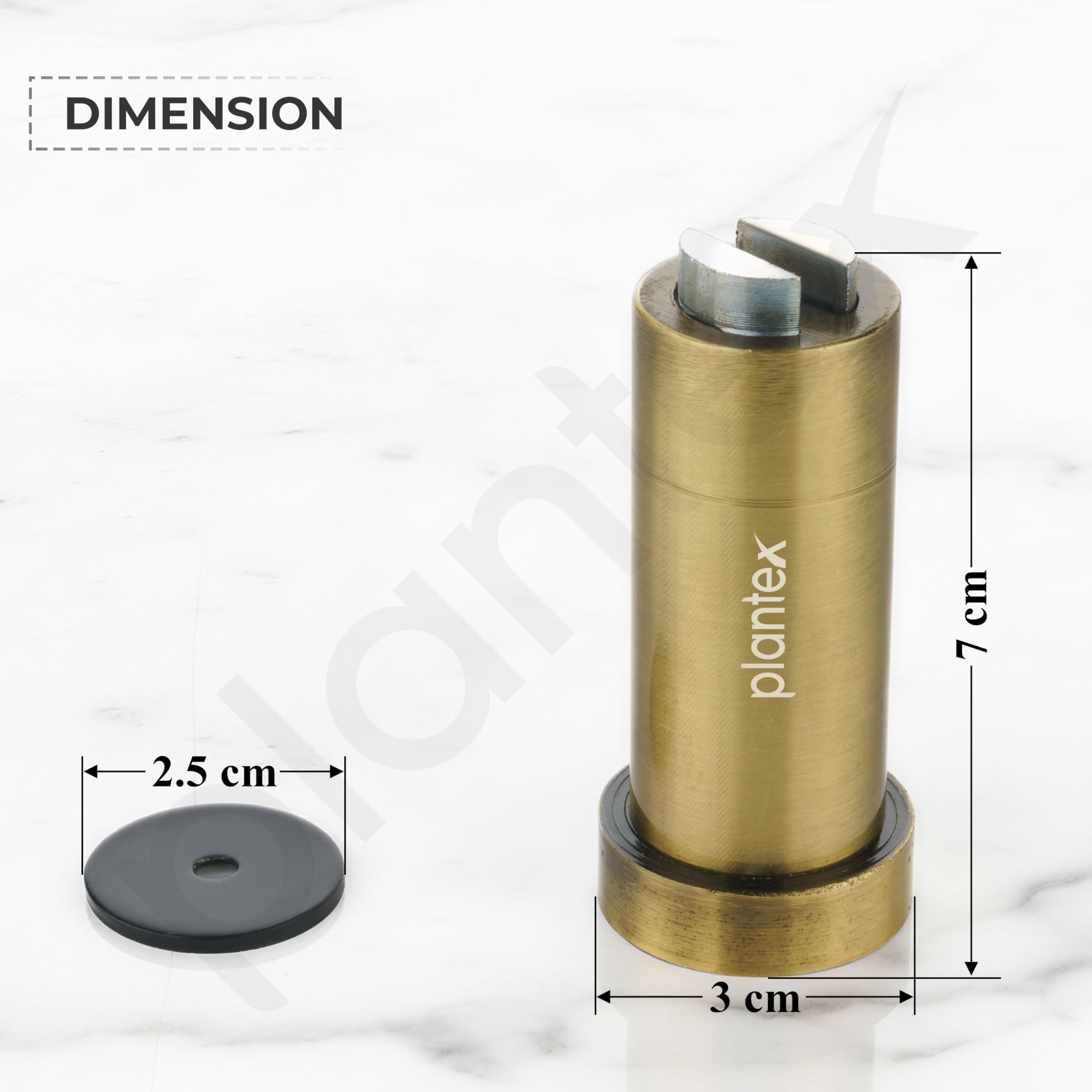 Plantex Door Back Stopper/Door Magnetic Stopper/Stainless Steel Wall Mounted Megnet Door Stops - (Brass Antique) — Amazon image 3