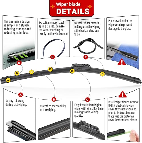 Miniatura 3 de Juego de limpiaparabrisas de repuesto para Subaru Crosstrek Impreza 2017 2018 2019 2020 2021 2022 2023 calidad original de fábrica para mi