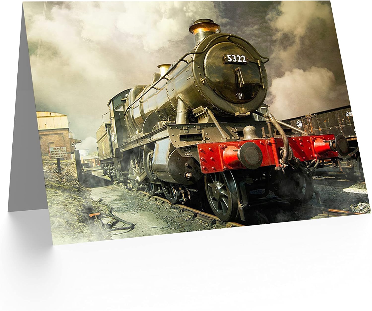 Wee Blue Coo Steam Train Railway Colour Photo Blank Greeting Cards With Envelopes Pack of 6 image 2