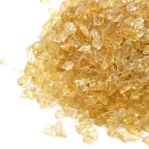 Miniatura 2 de Alan Stone - Grava de vidrio reflejante de alto brillo, gemas o gotas de fuego, piedras de cristal de fuego, para chimenea, pecera, acuario o