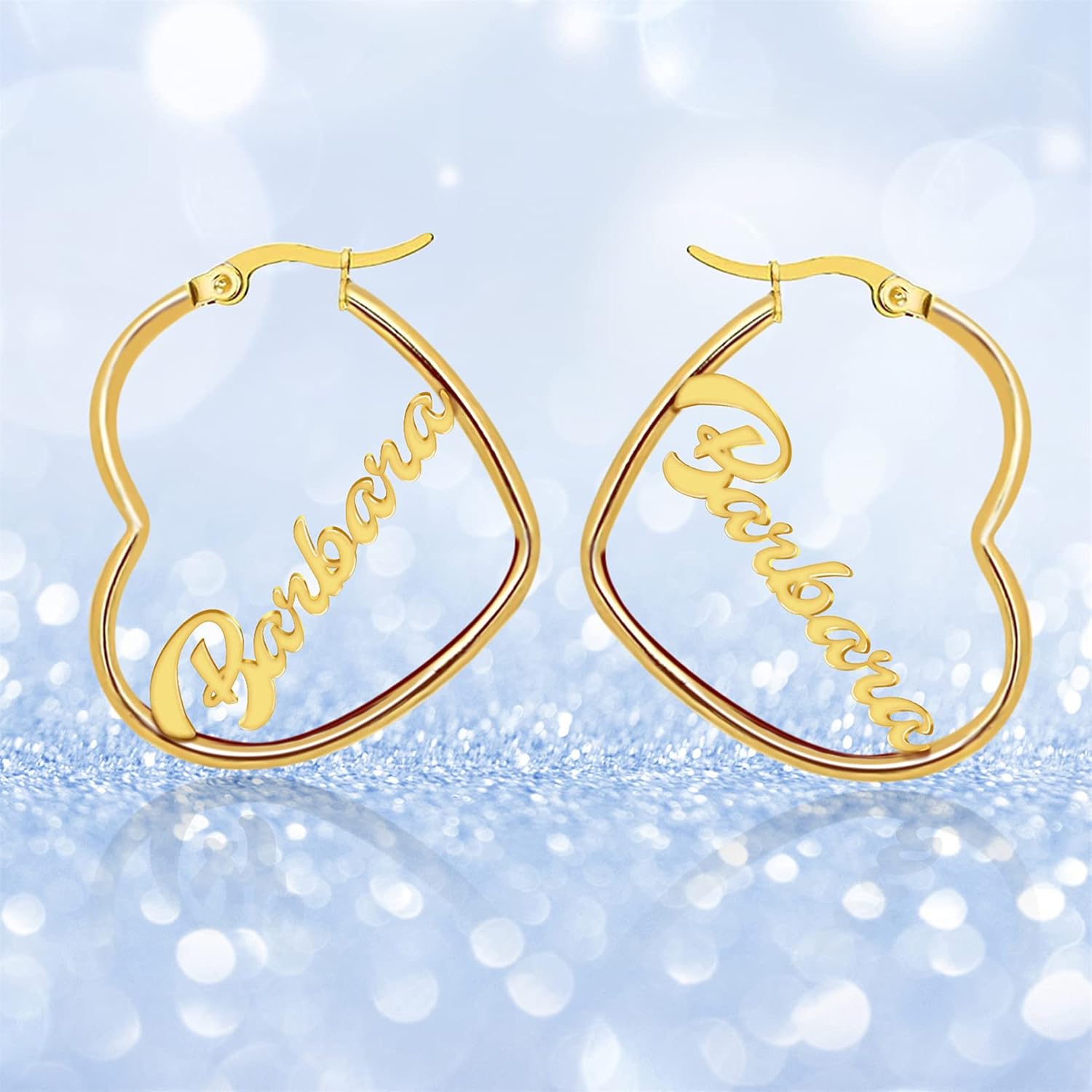Personalized Name Earring,Custom 925 Sterling Silver Name Stud Earrings，Engraved Name Hoop Earrings with Women Fashion Jewelry Gift (3Colors)