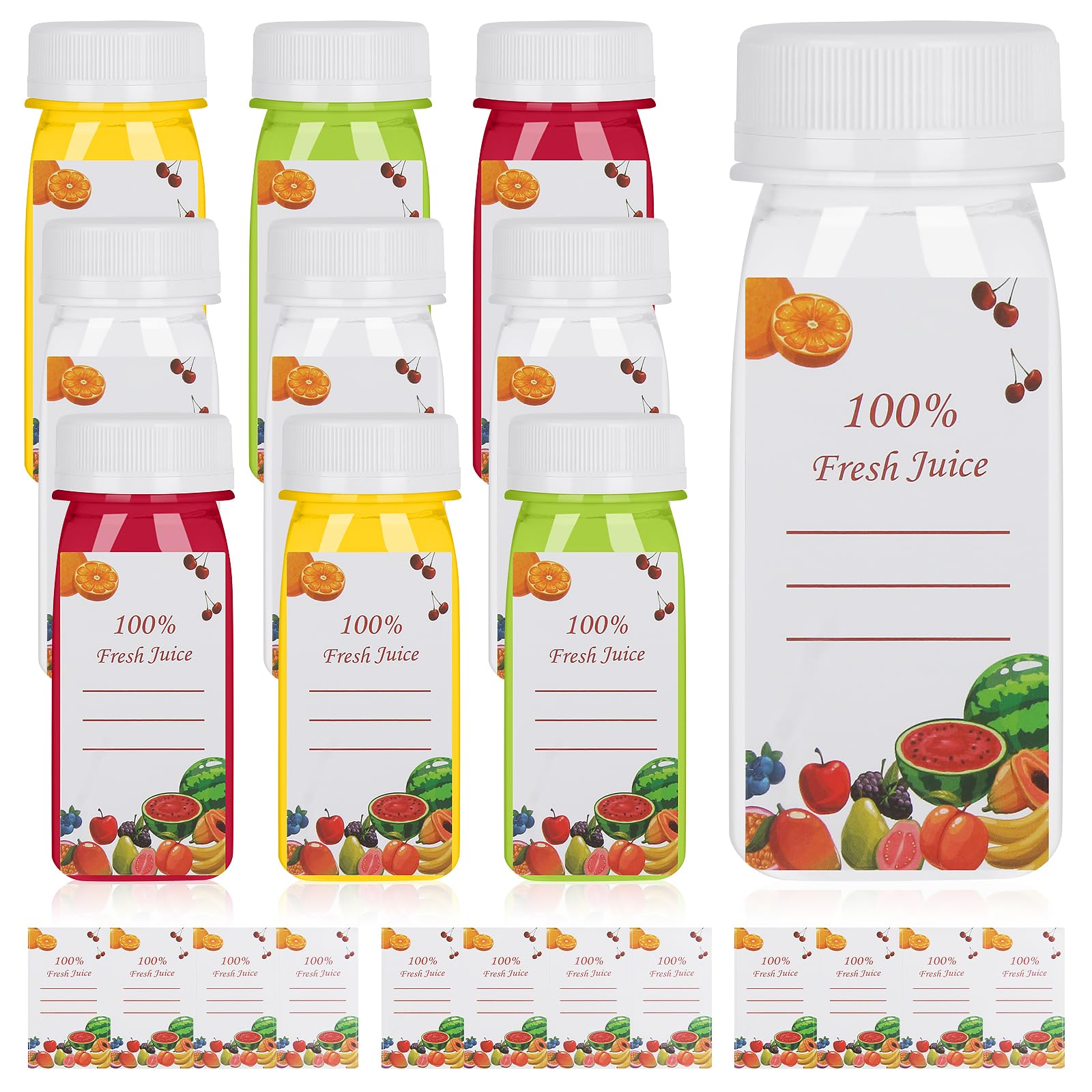 Set 15 Bottigliette Shot Da 60ml - Per Frullati, Succhi E Bevande - Con Imbuto E Spazzola - Foto 6