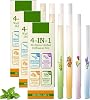 4Pcs/Box Herbal Diffuser Pen, Aromatherapy Inhaler Stick, Dual-Action Herbal Purifier Pens, Portable Vaporless Fum Inhaler for Cleanse,Breathing Aid & Oral Freshening, All-Natural Botanicals (3Box)