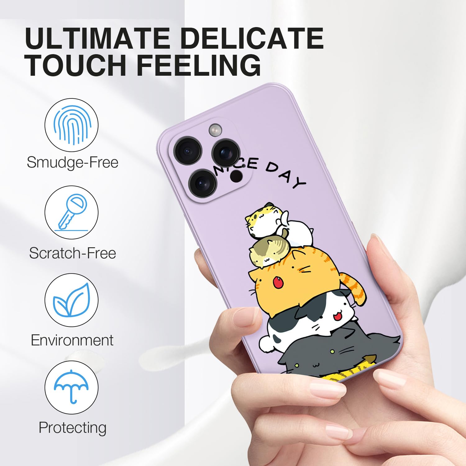 XINYEXIN Silikon Hülle Für Xiaomi Redmi Note 14 5G – Süßes Muster, Lavendel, Stoßfest & Dünn