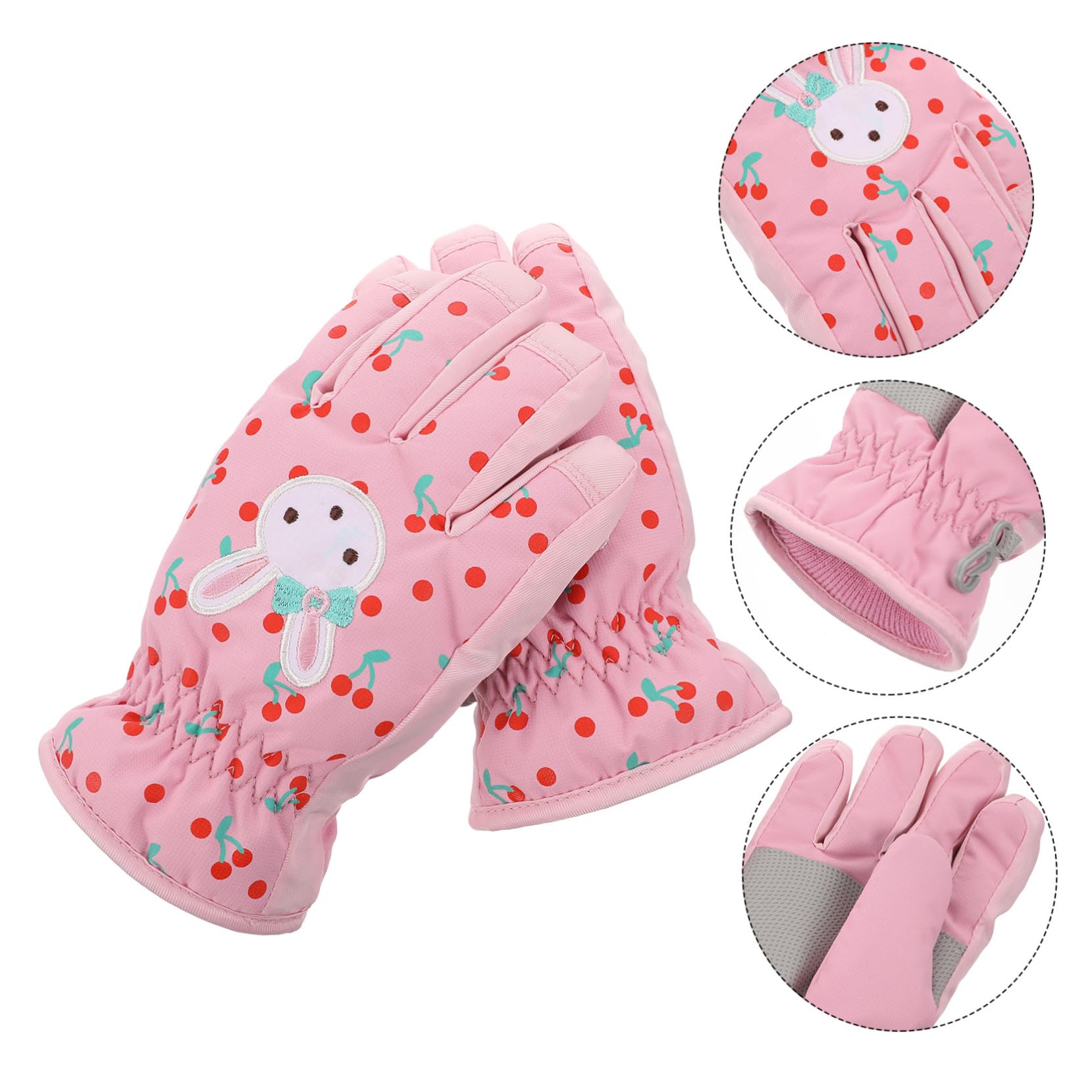Amosfun 2paare Winter Ski Handschuhe Für Mädchen Winddichte wasserdichte Und Warme Skihandschuhe Mit - Für Schneesport Und Outdoor-aktivitäten s