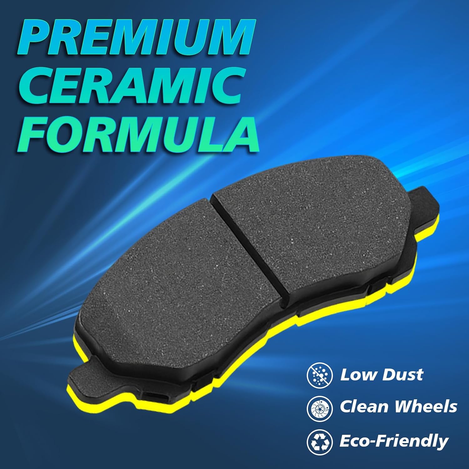 D866 Premium Ceramic Front Brake Pads Compatible for 2011-2024 Mitsubishi Outlander Sport RVR, 2007-2020 Outlander, 2008-2017 Lancer, 2007-2017 Jeep Compass Patriot, 2008-2014 Dodge Avenger Caliber