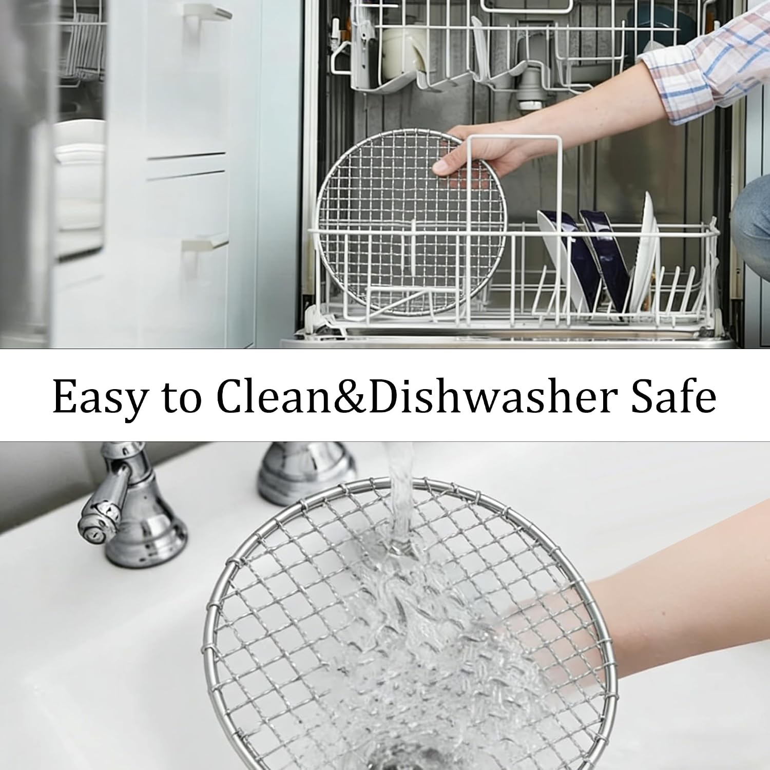 5 Inch Round Cooking Rack, Stainless Steel Wire Baking Rack with Stable Legs for Oven, Air Fryer, BBQ, Roasting, Cooling