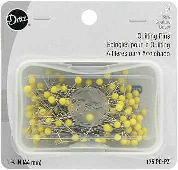 Dritz 131 Quilting Pins, Yellow, 1-3/4-Inch 175-Count