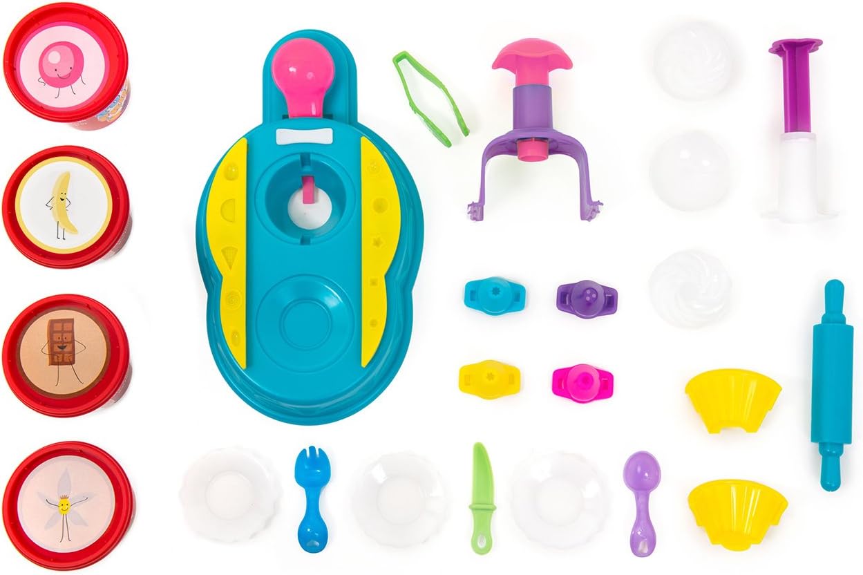 Tutti Frutti: Cupcakes Factory Dough Kit - Scented Modeling Dough Kit w/Maker & Tools, Non-Toxic, Banana, Bubble Gum, Chocolate, Vanilla, Kids Age 3+