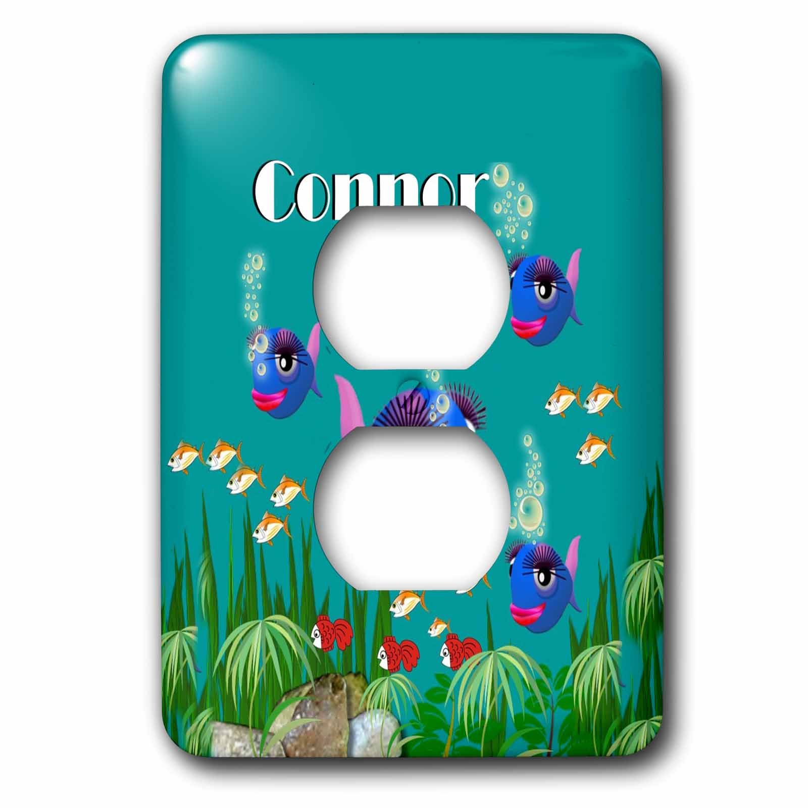 Poisson sous la mer plaque de finition murale personnalisée Connor 15cm