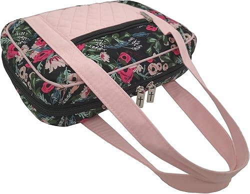 Miniatura 3 de DIWI Funda acolchada para la Biblia de tamaños extra grandes de 11.25 x 8.25 x 2.75 pulgadas, bolsa de Biblia Good Book Case (XL, C2 Jungle Pink)